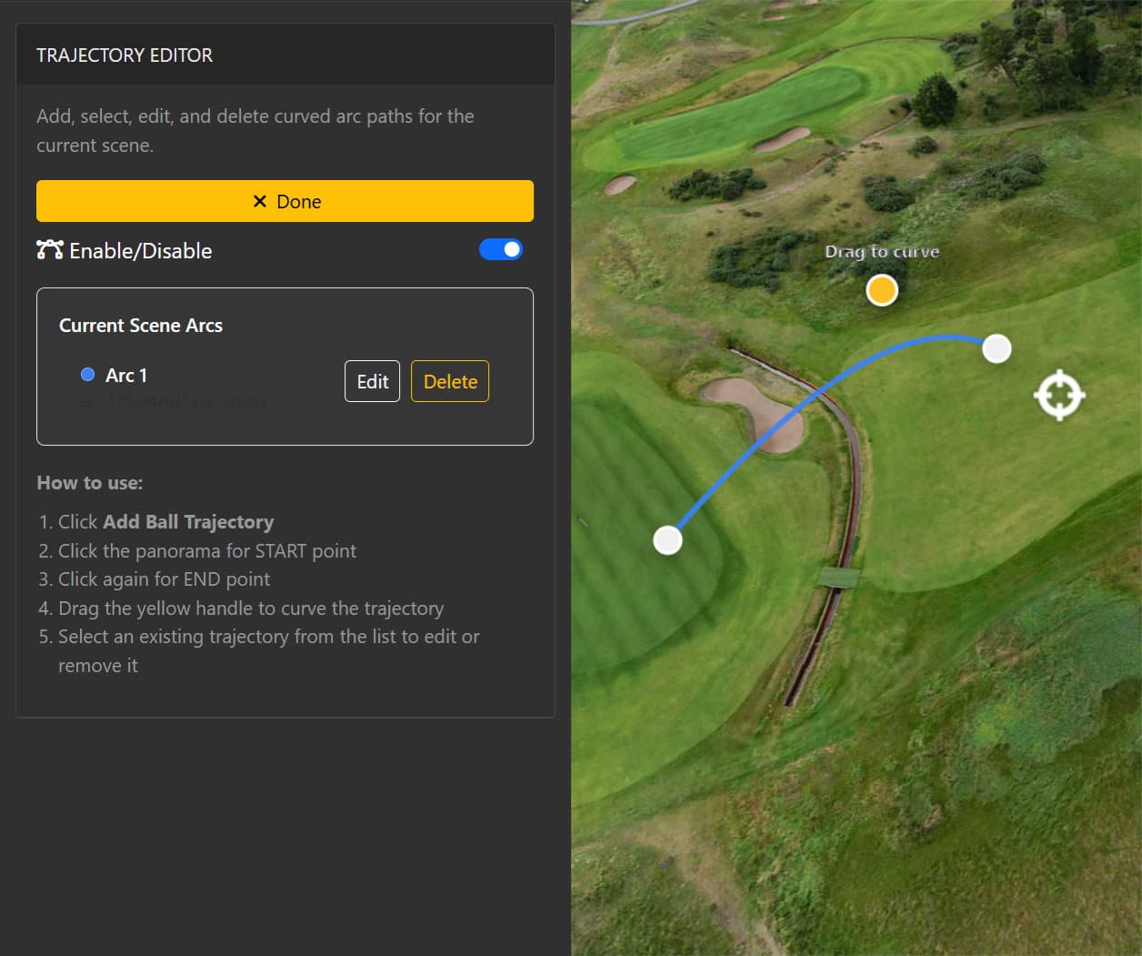 Golf Virtual Tour Editor